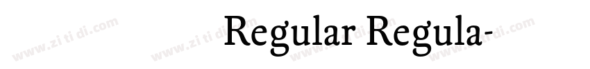 尔雅镇远舰 Regular Regula字体转换